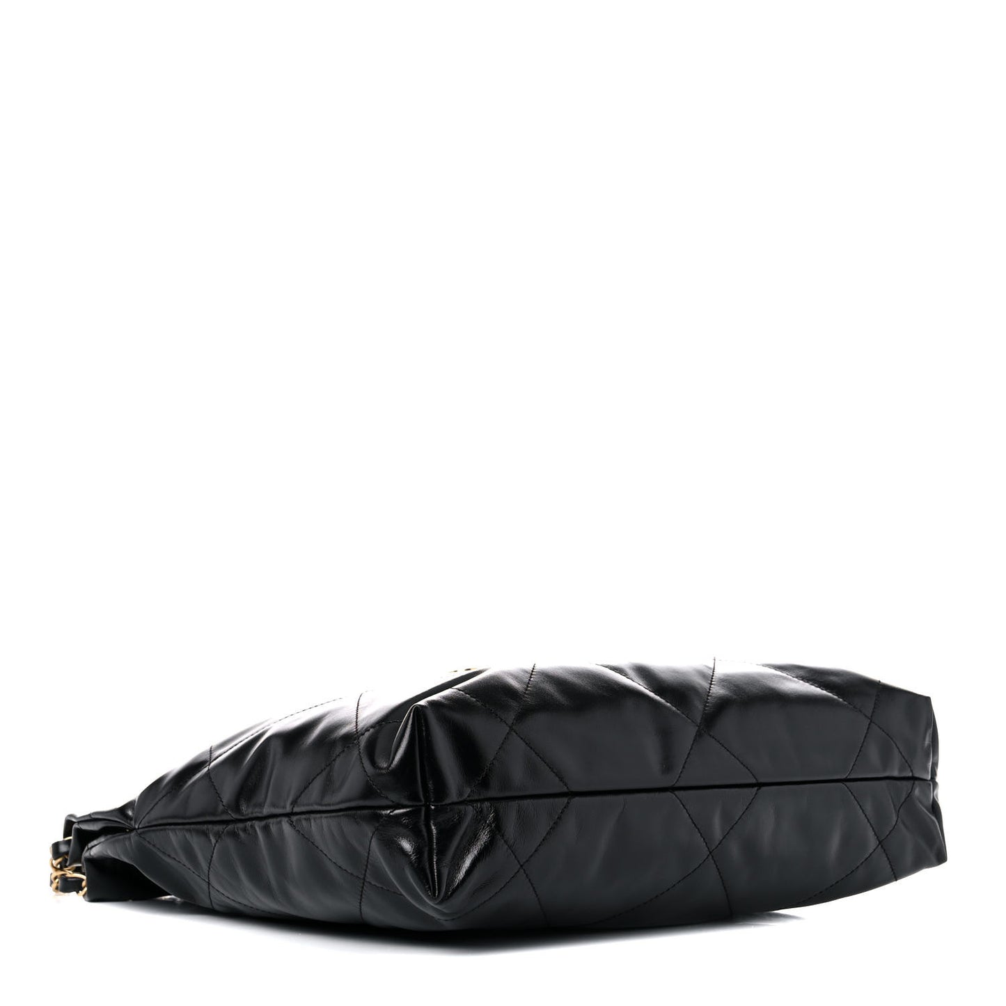 Shiny Calfskin Quilted Small Chanel 22 Black