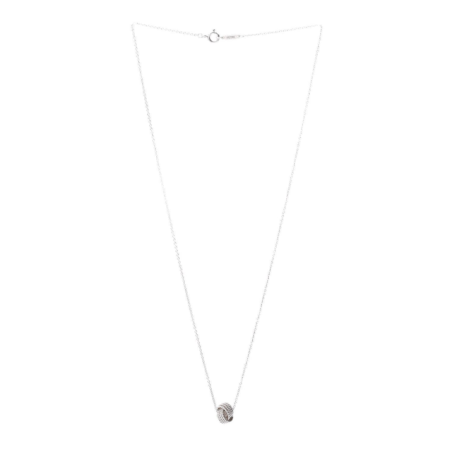 Sterling Silver Twist Knot Pendant Necklace