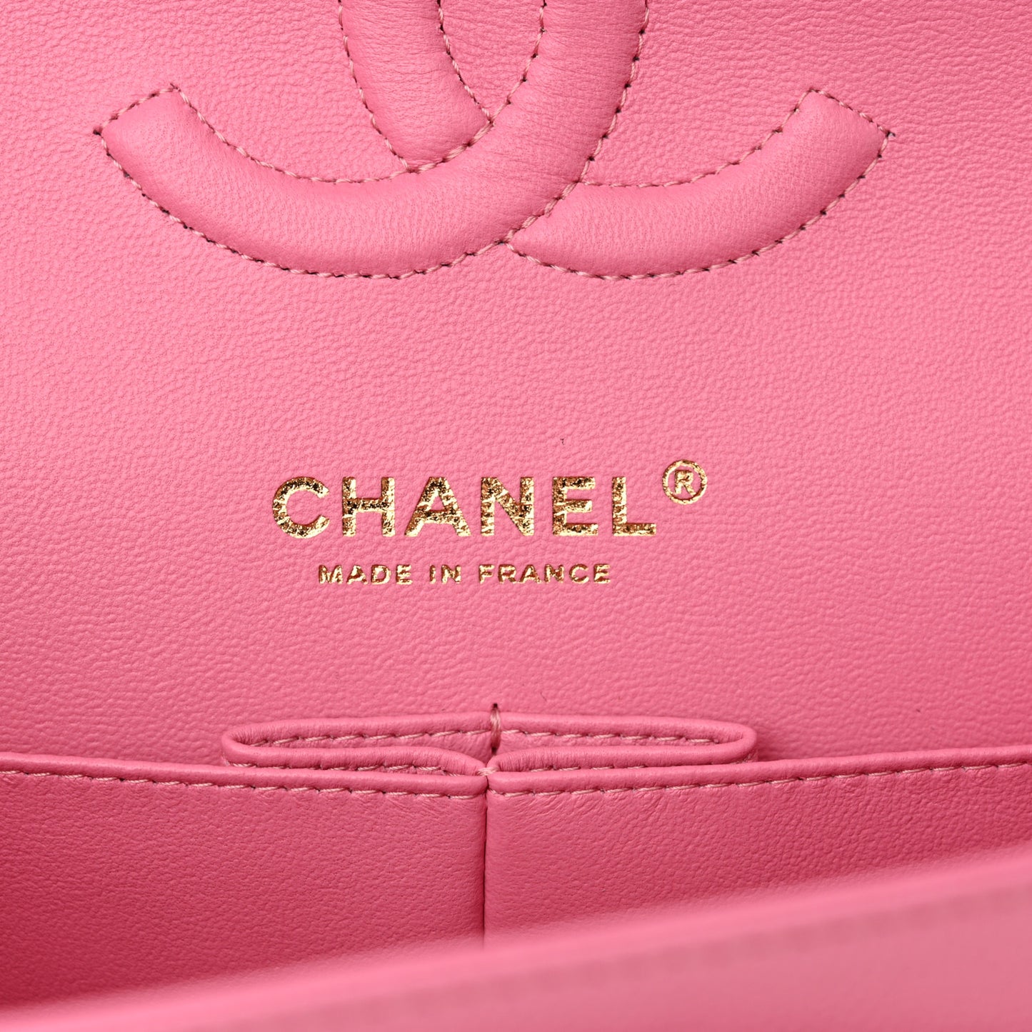 Caviar Quilted Medium Double Flap Pink