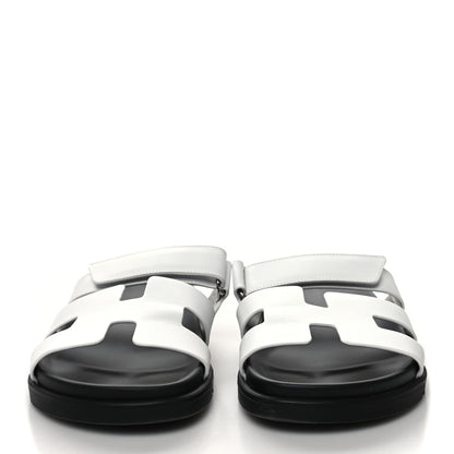 Hermes Calfskin Womens Chypre Sandals 40 White 2 of 8