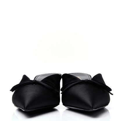 Balenciaga Satin Pointed Toe Knife 40mm Mules 39 Black 2 of 5