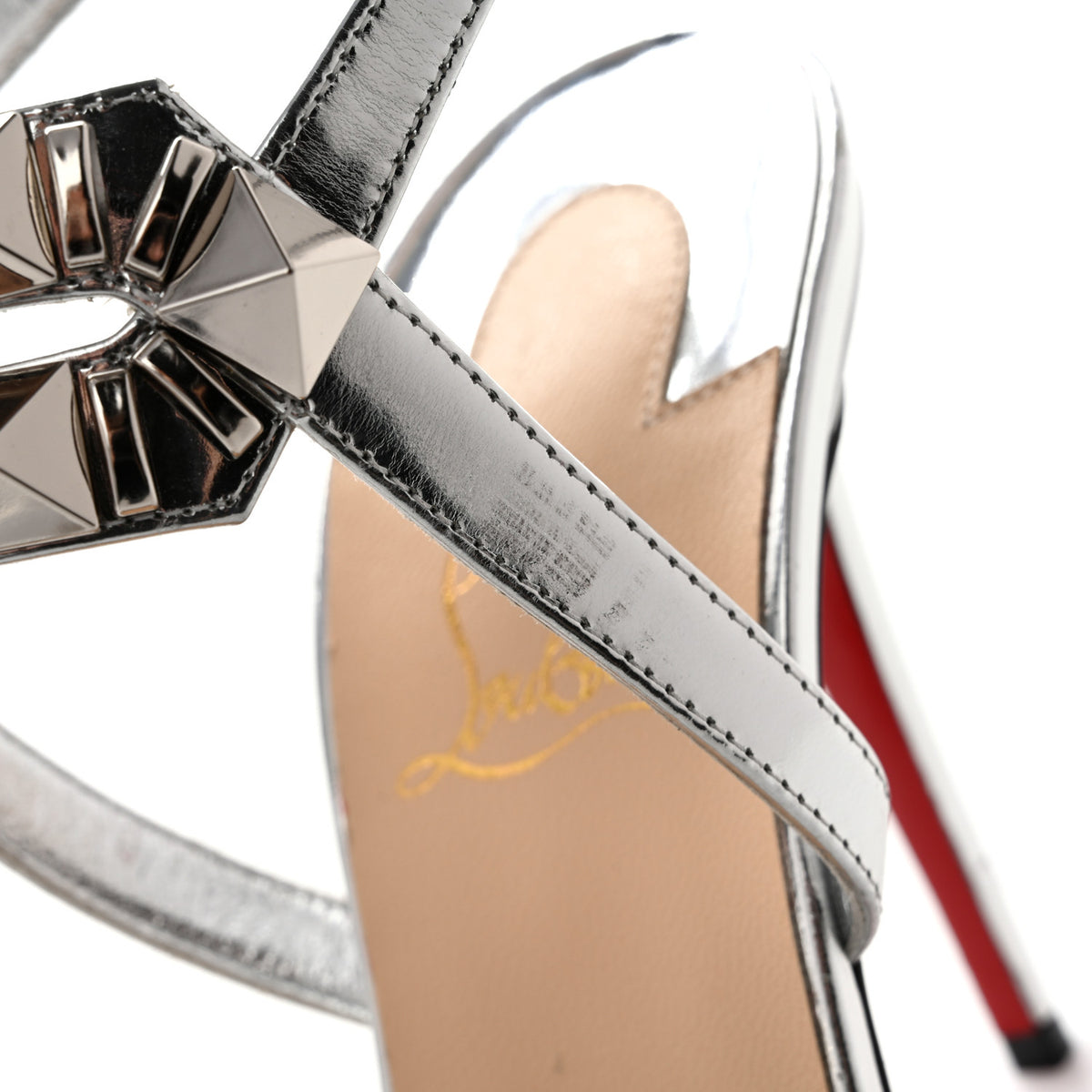 Specchio Studded Galerietta 100 Sandals 37 Silver