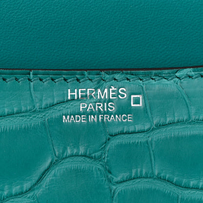 Hermes Matte Alligator Constance 24 Bleu Paon 6 of 11