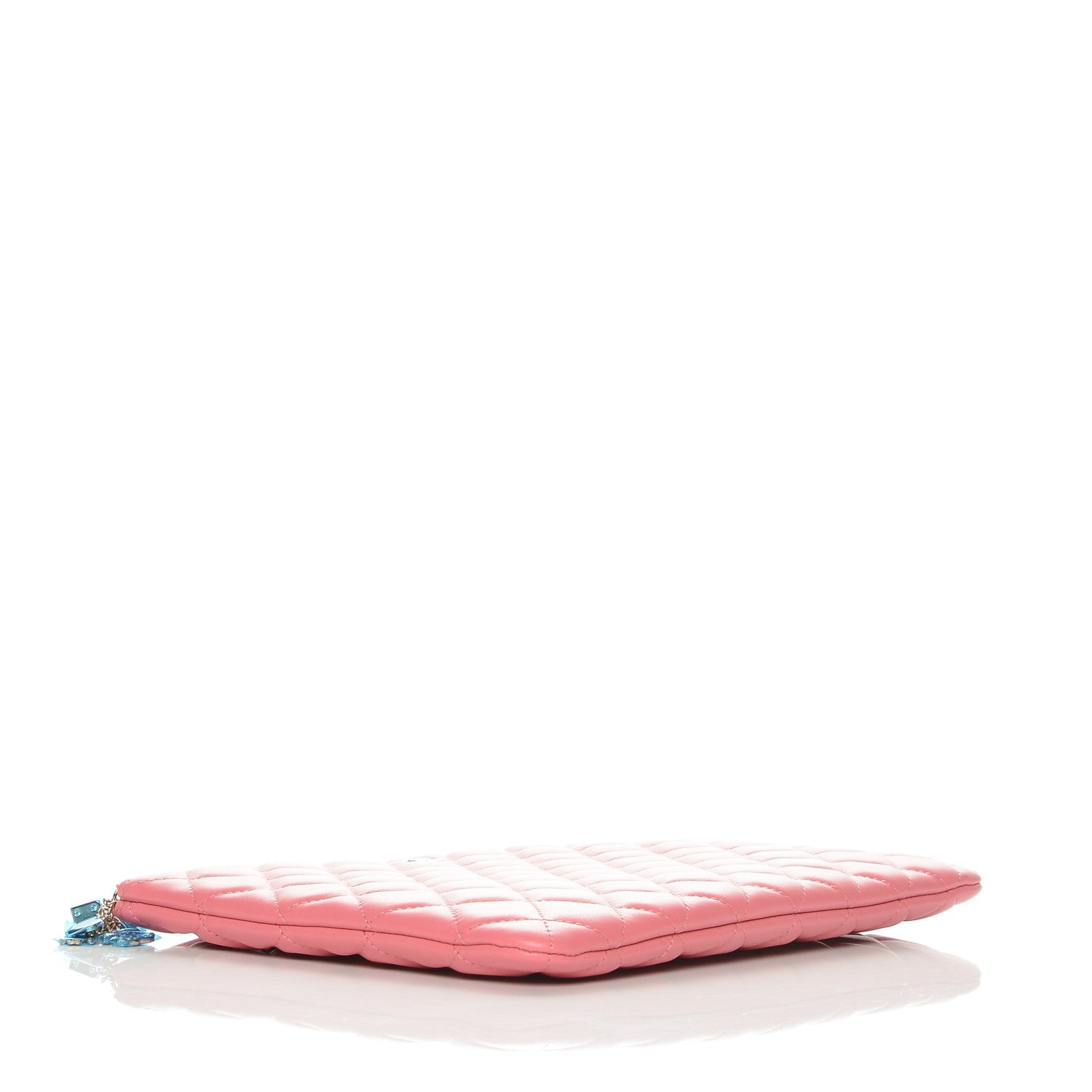 Chanel Lambskin Quilted Medium Casino Beauty CC Cosmetic Case Fuchsia 4 of 7