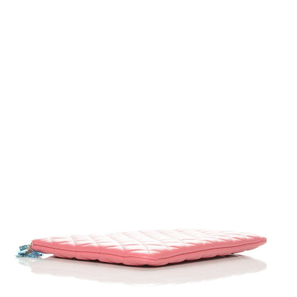 Chanel Lambskin Quilted Medium Casino Beauty CC Cosmetic Case Fuchsia 4 of 7