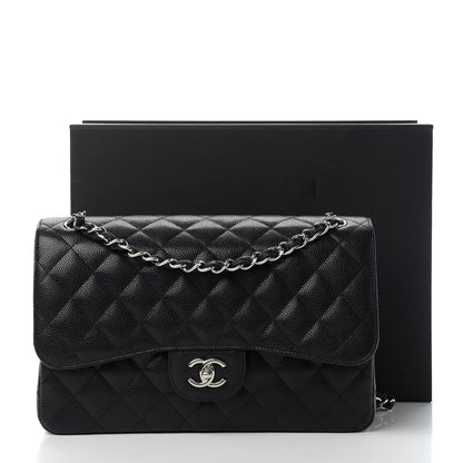 Chanel Caviar Quilted Jumbo Double Flap Black 11 of 11