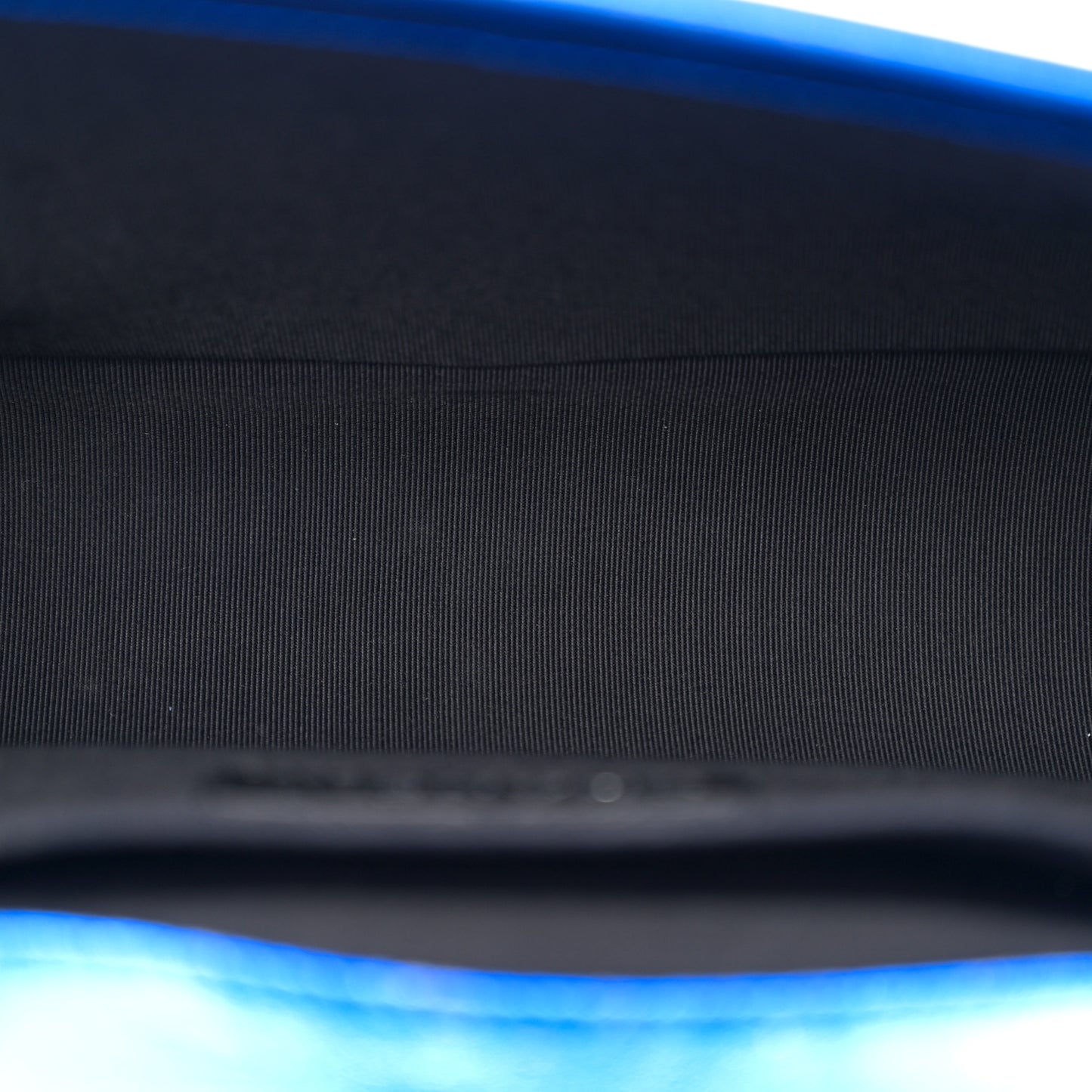 Metallic Patent Quilted Medium Boy Flap Blue