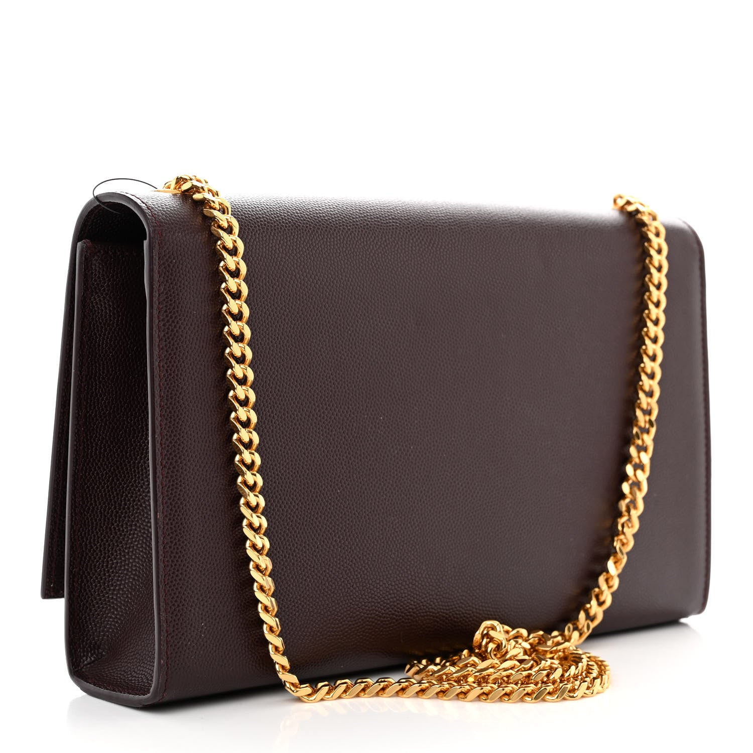 Saint Laurent Grain De Poudre Medium Classic Monogram Kate Satchel Amaranto 3 of 10