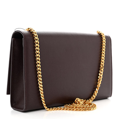 Saint Laurent Grain De Poudre Medium Classic Monogram Kate Satchel Amaranto 3 of 10