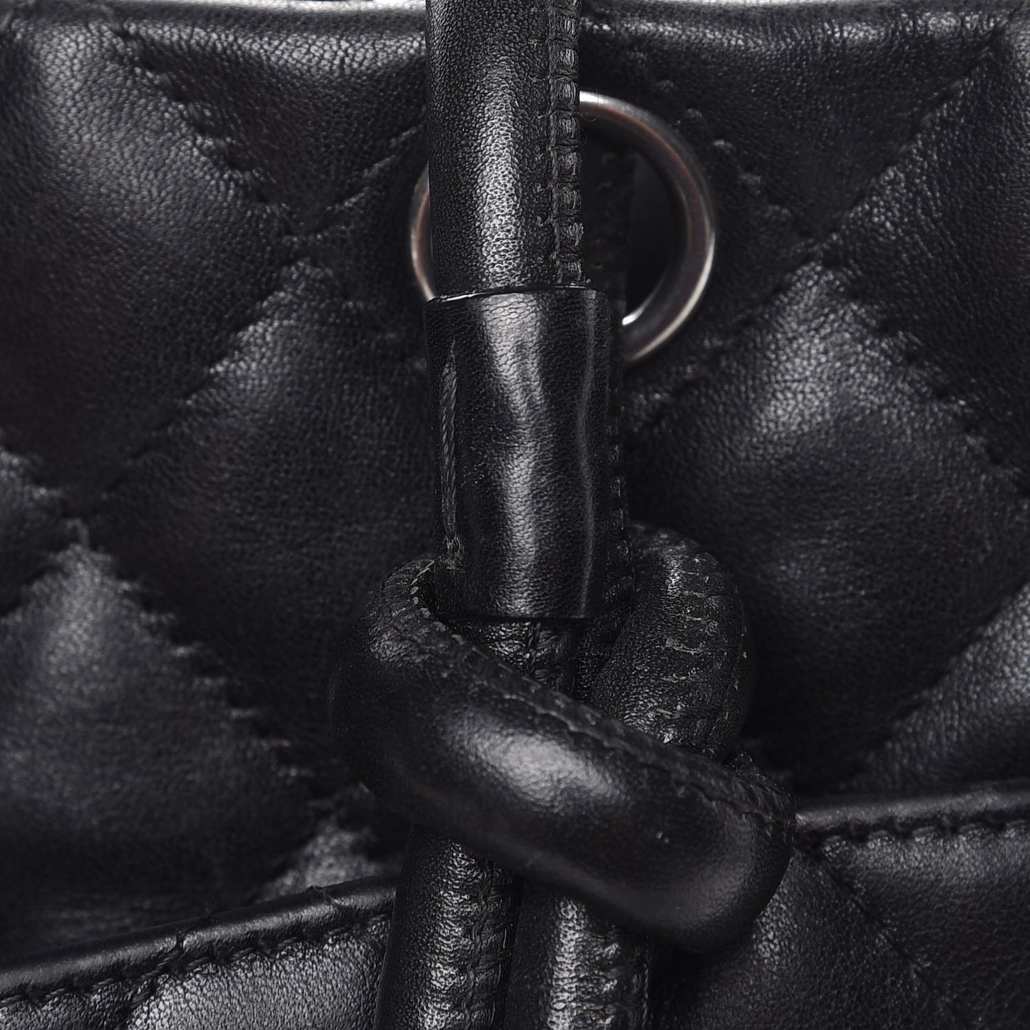 Calfskin Quilted Large Cambon Tote Black