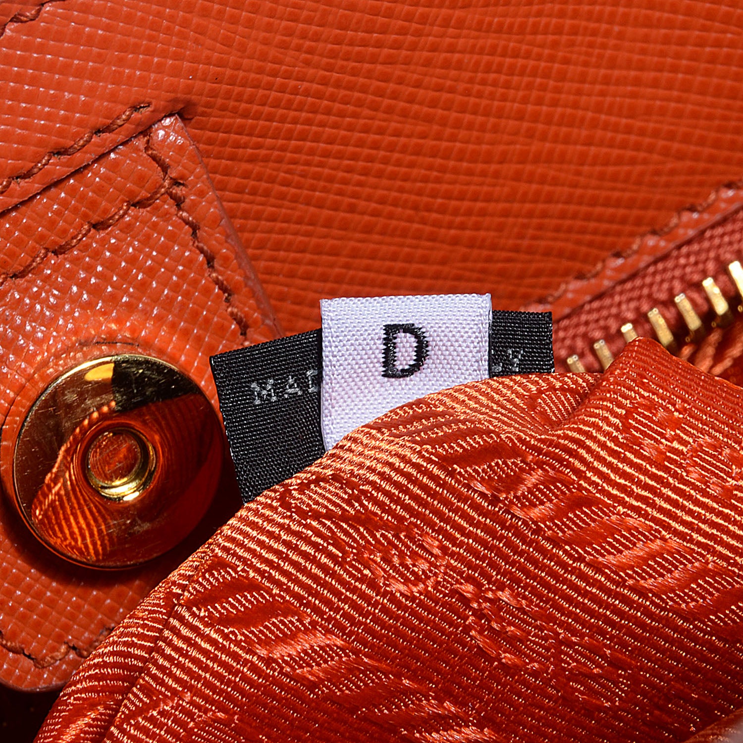 Prada Saffiano Lux Large Tote Papaya 9 of 11