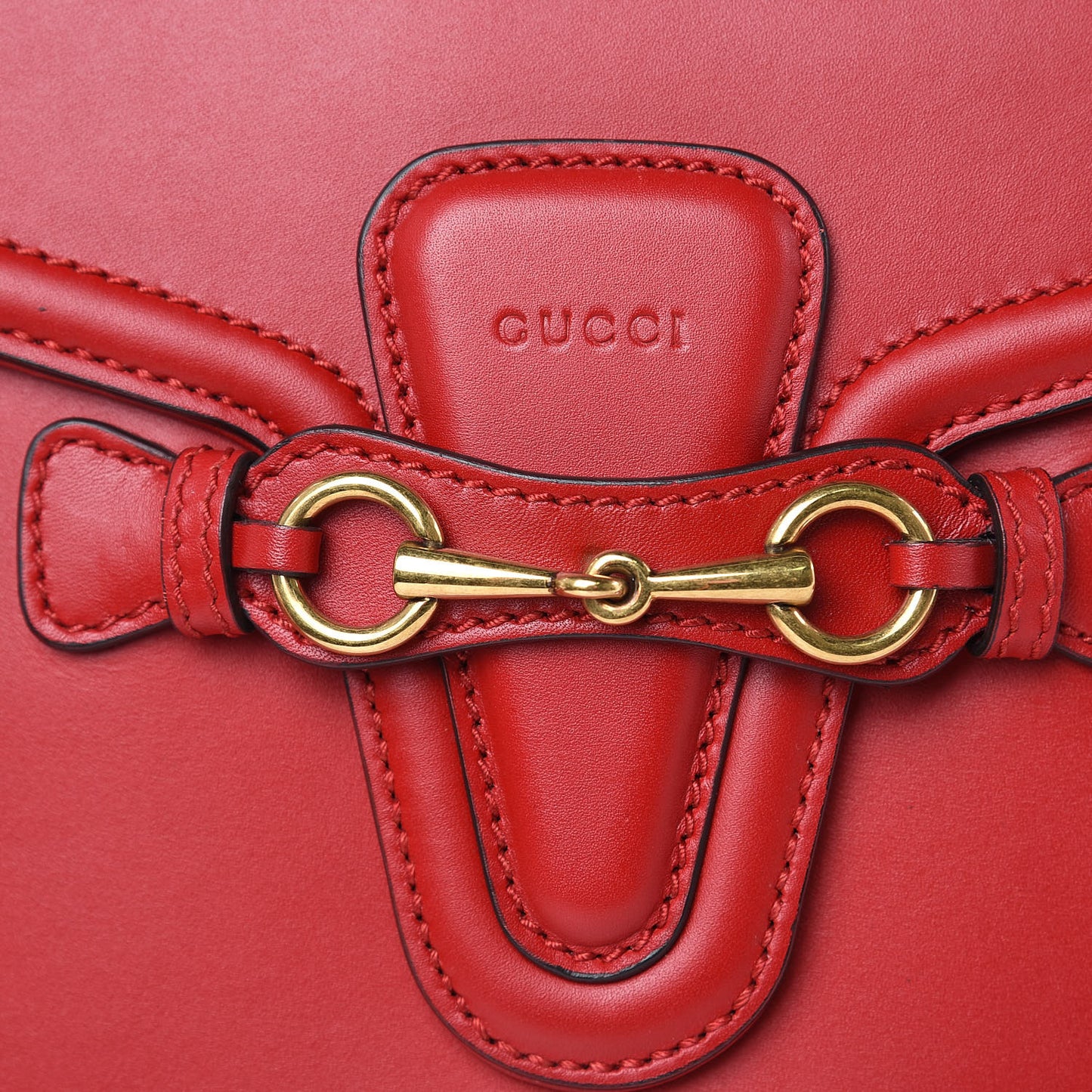 Ruinart Calfskin Medium Lady Web Shoulder Bag Hibiscus Red
