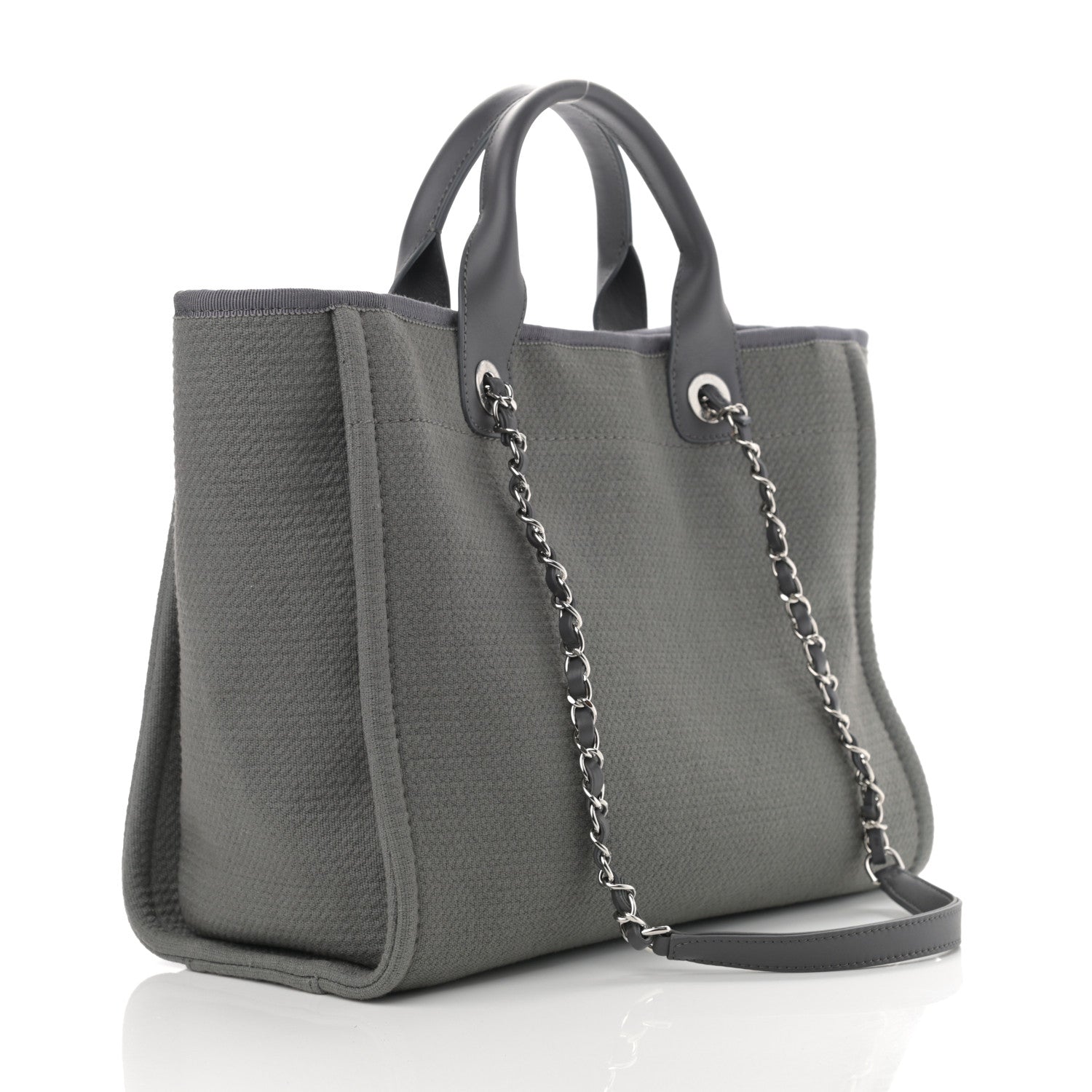 Chanel Mixed Fibers Small Deauville Tote Grey 4 of 11