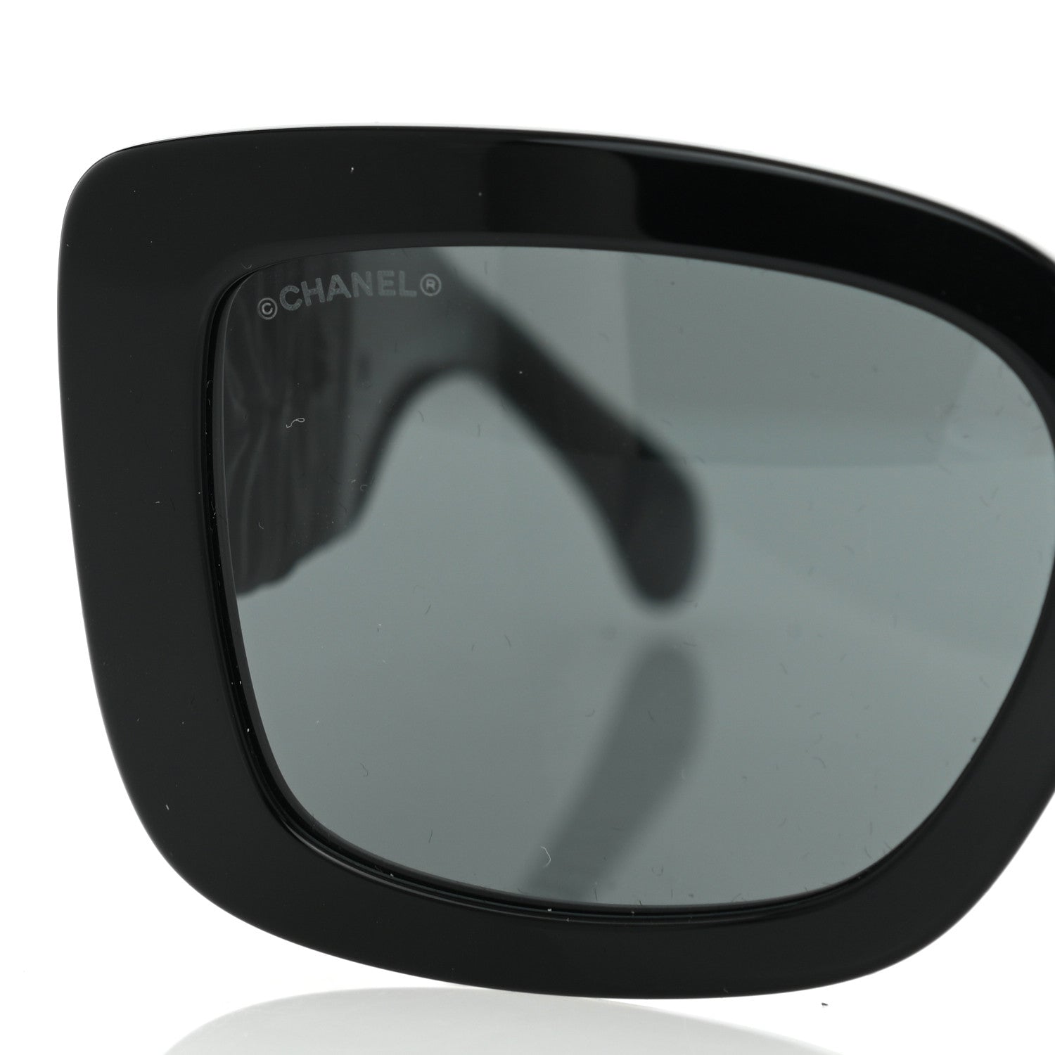 Chanel Acetate Calfskin Polarized Square Sunglasses 5473-Q-A Black 5 of 8