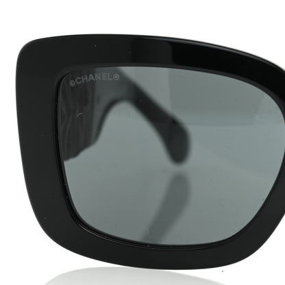 Chanel Acetate Calfskin Polarized Square Sunglasses 5473-Q-A Black 5 of 8