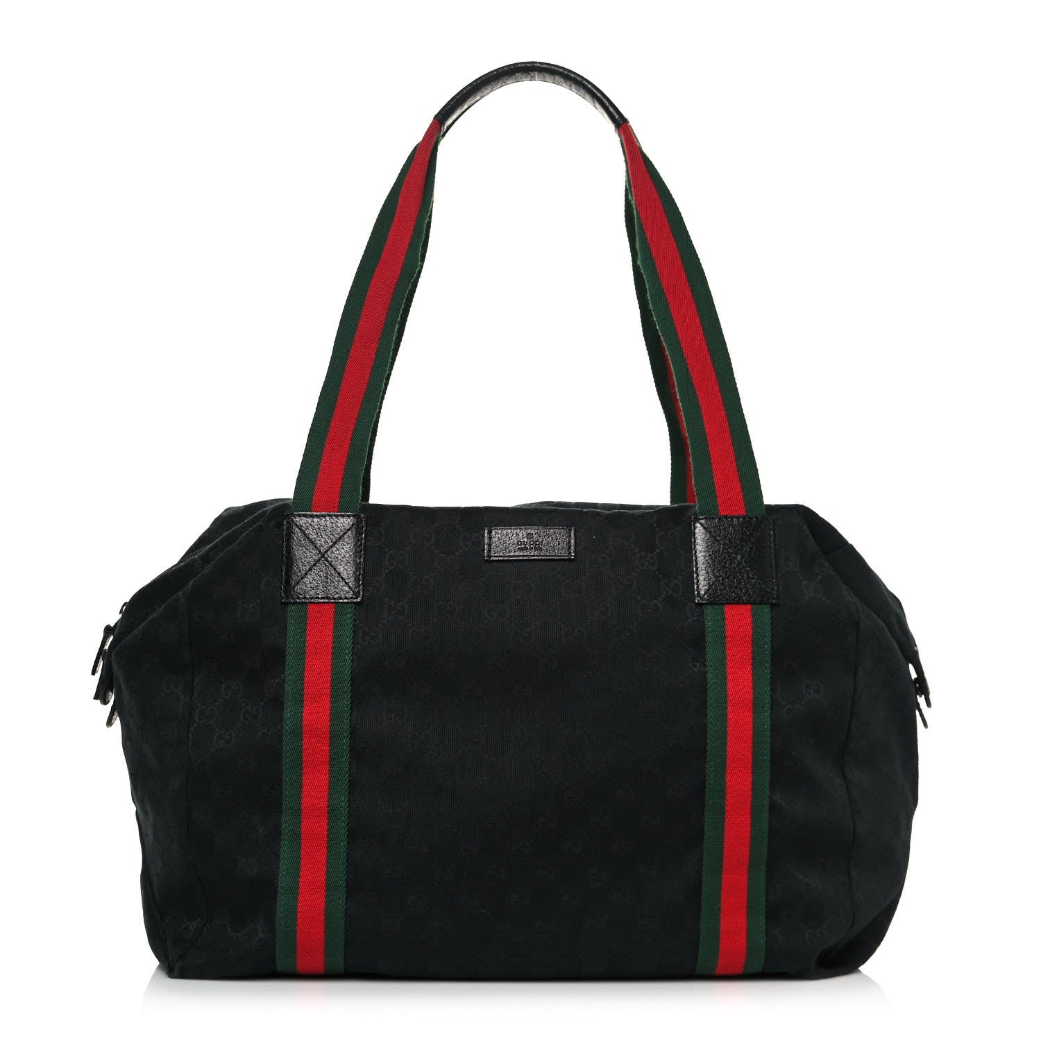 Gucci GG Monogram Web Medium Collapsible Carry On Duffle Black 1 of 15