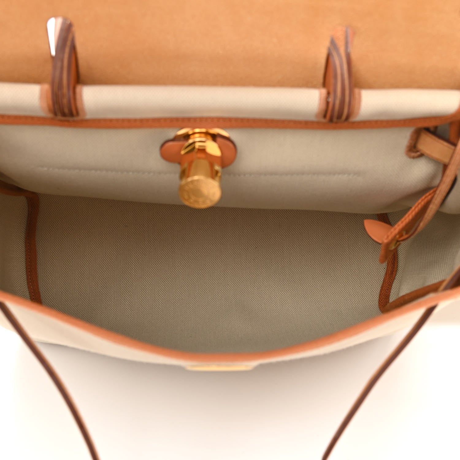 Hermes Vache Hunter Toile Herbag Zip 31 PM Trench Gold 6 of 12