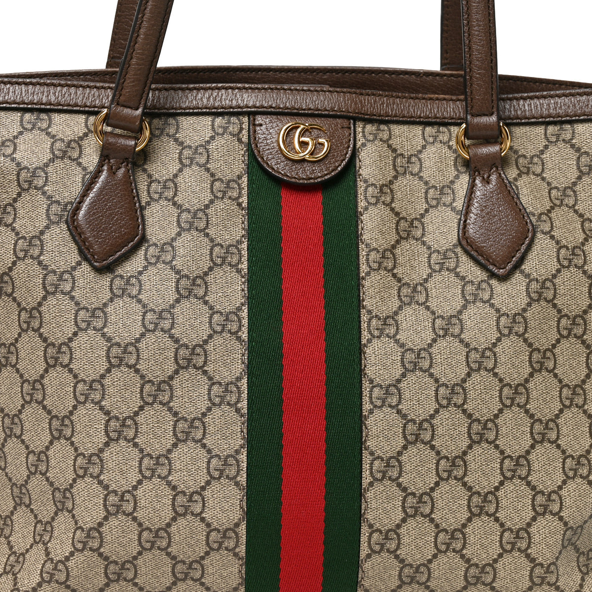 Gucci GG Supreme Monogram Medium Ophidia Shopping Tote Brown 8 of 11