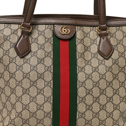 Gucci GG Supreme Monogram Medium Ophidia Shopping Tote Brown 8 of 11