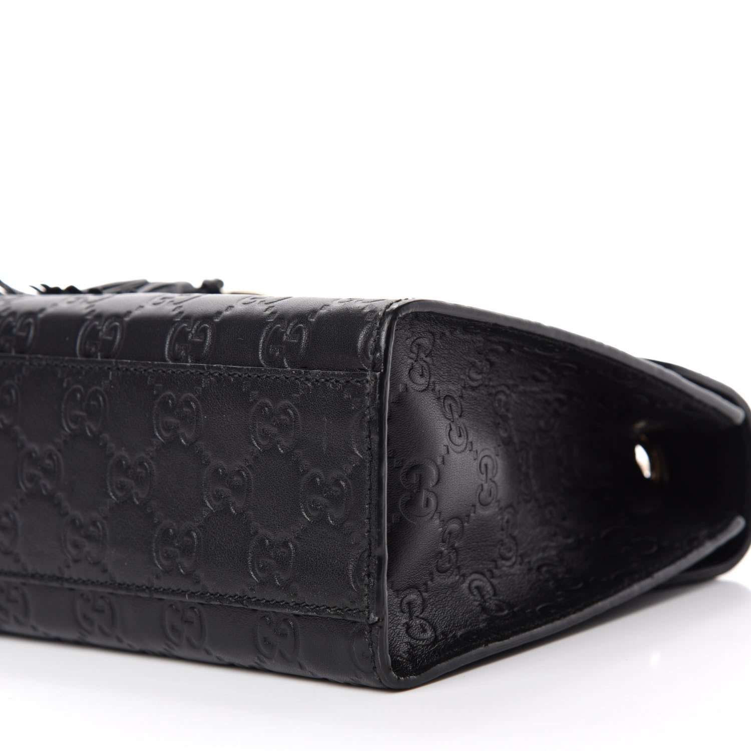 Gucci Guccissima Medium Emily Chain Shoulder Bag Black 7 of 10