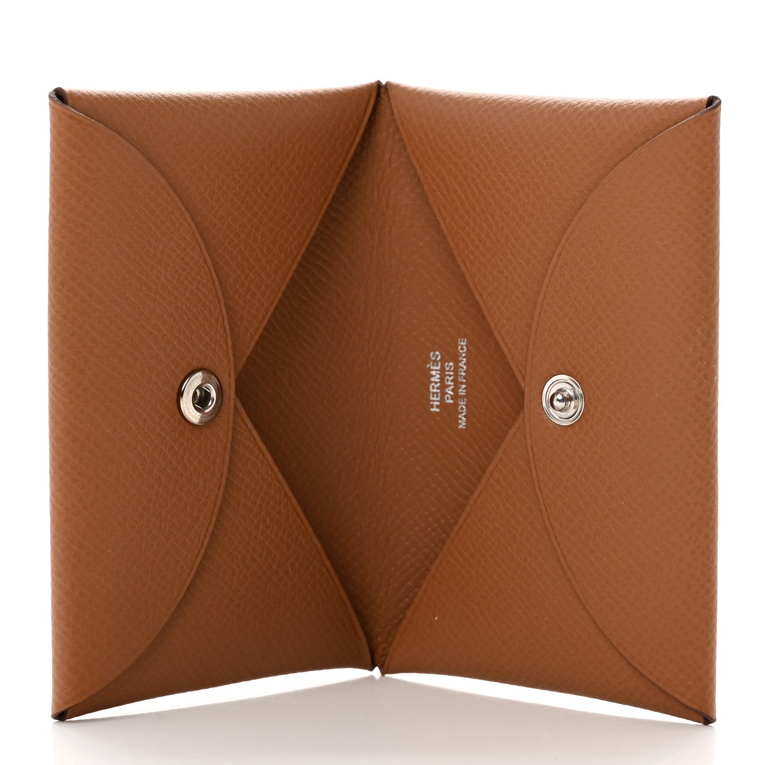 Hermes Epsom Calvi Card Case Gold 5 of 6
