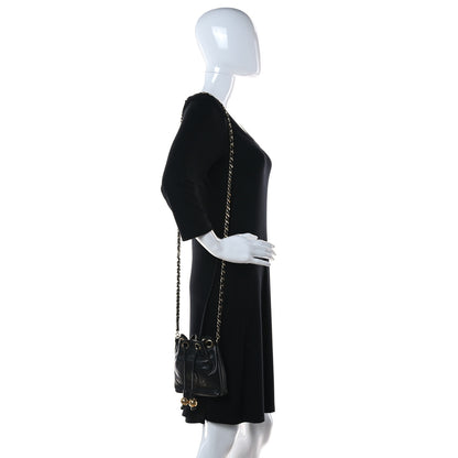 Chanel Lambskin Mini CC Drawstring Bag Black 3 of 25