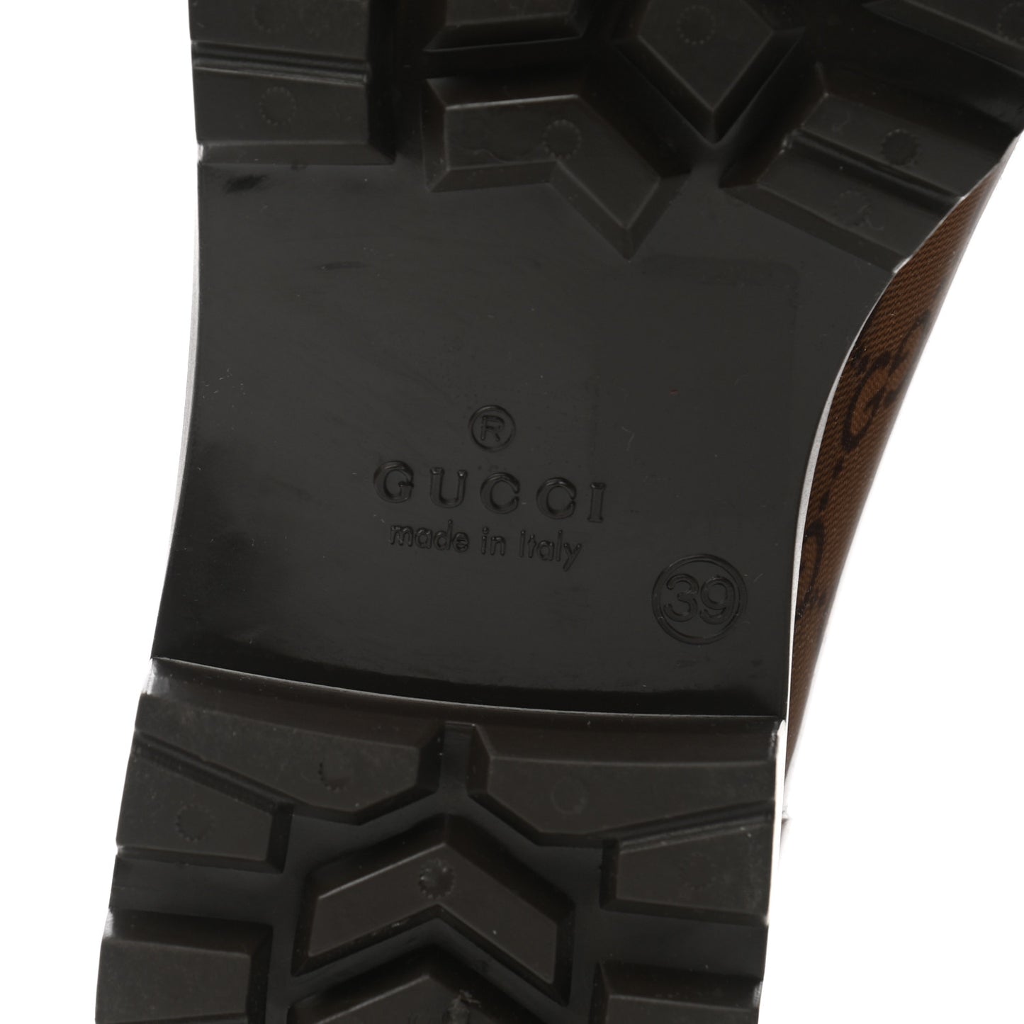 Rubber Monogram Edinburg Rain Boots 39 Transparent Cocoa