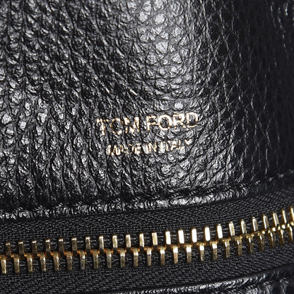 Tom Ford Grained Calfskin Amber Double-Zip Tote Black 6 of 7