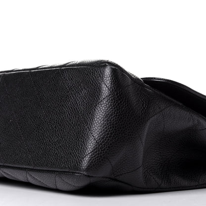 Chanel Caviar Quilted Jumbo Single Flap Black 10 of 10