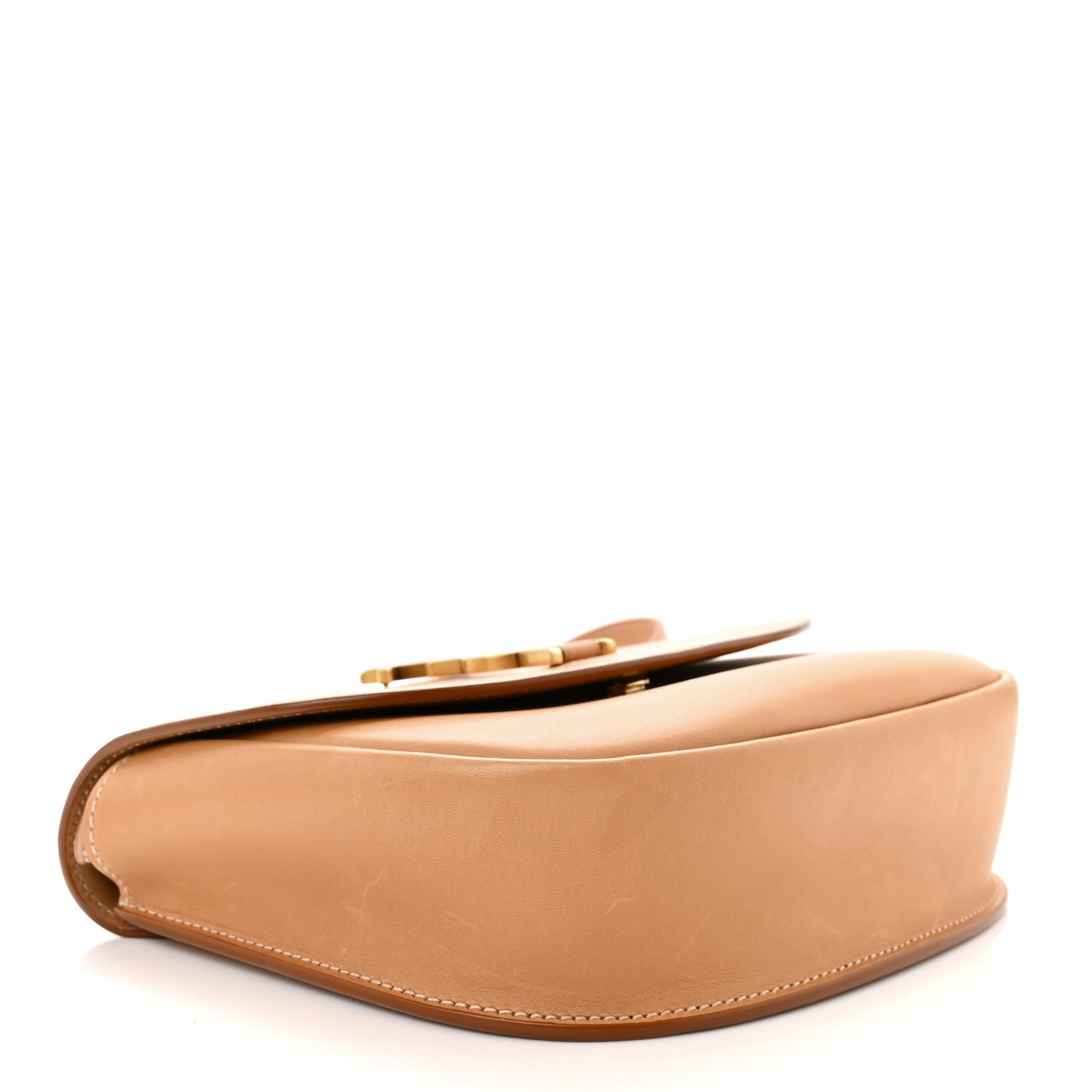 Smooth Vintage Calfskin Monogram Medium Kaia Satchel Gold