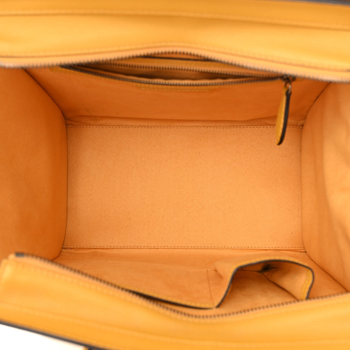 Drummed Calfskin Mini Luggage Ocre