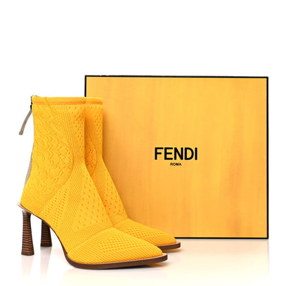 Fendi Technical 3D Mesh FFrame Ankle Boots 38 Reggae 8 of 8