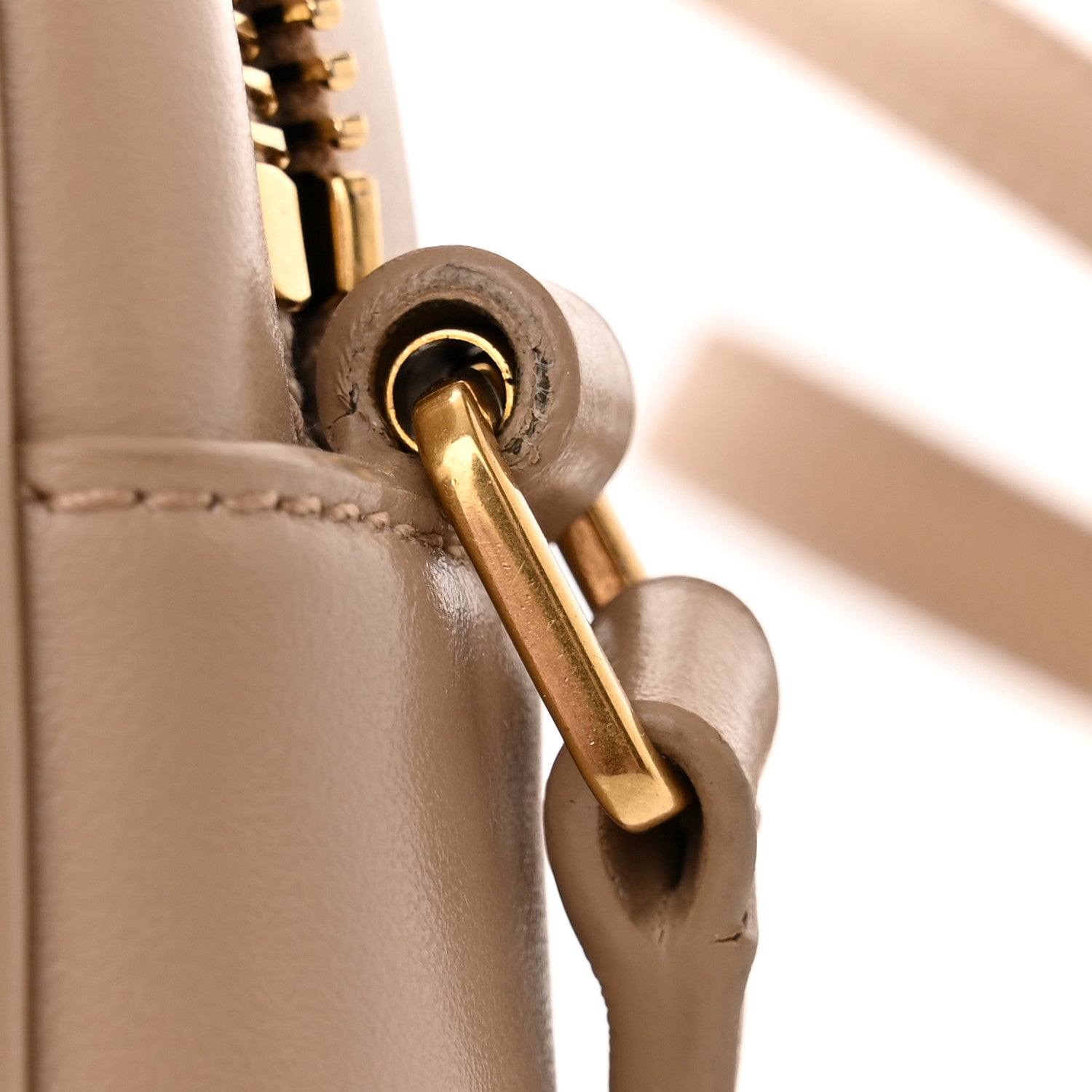 Saint Laurent Calfskin Matelasse Monogram Lou Camera Bag Dark Beige 14 of 16