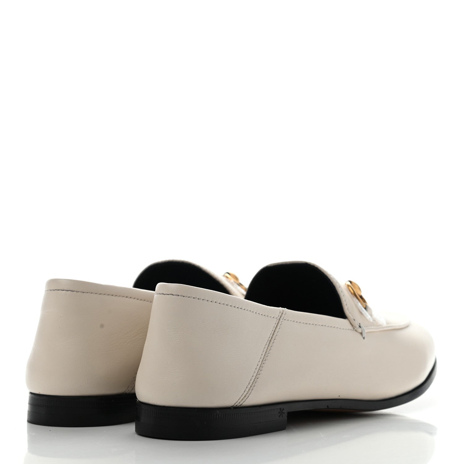 Gucci Lambskin Womens Brixton Horsebit Loafers 36.5 Mystic White 4 of 13