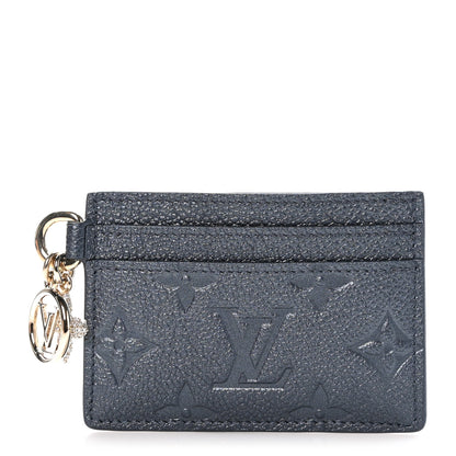 Louis Vuitton Empreinte Monogram LV Charms Card Holder Navy Blue 1 of 10