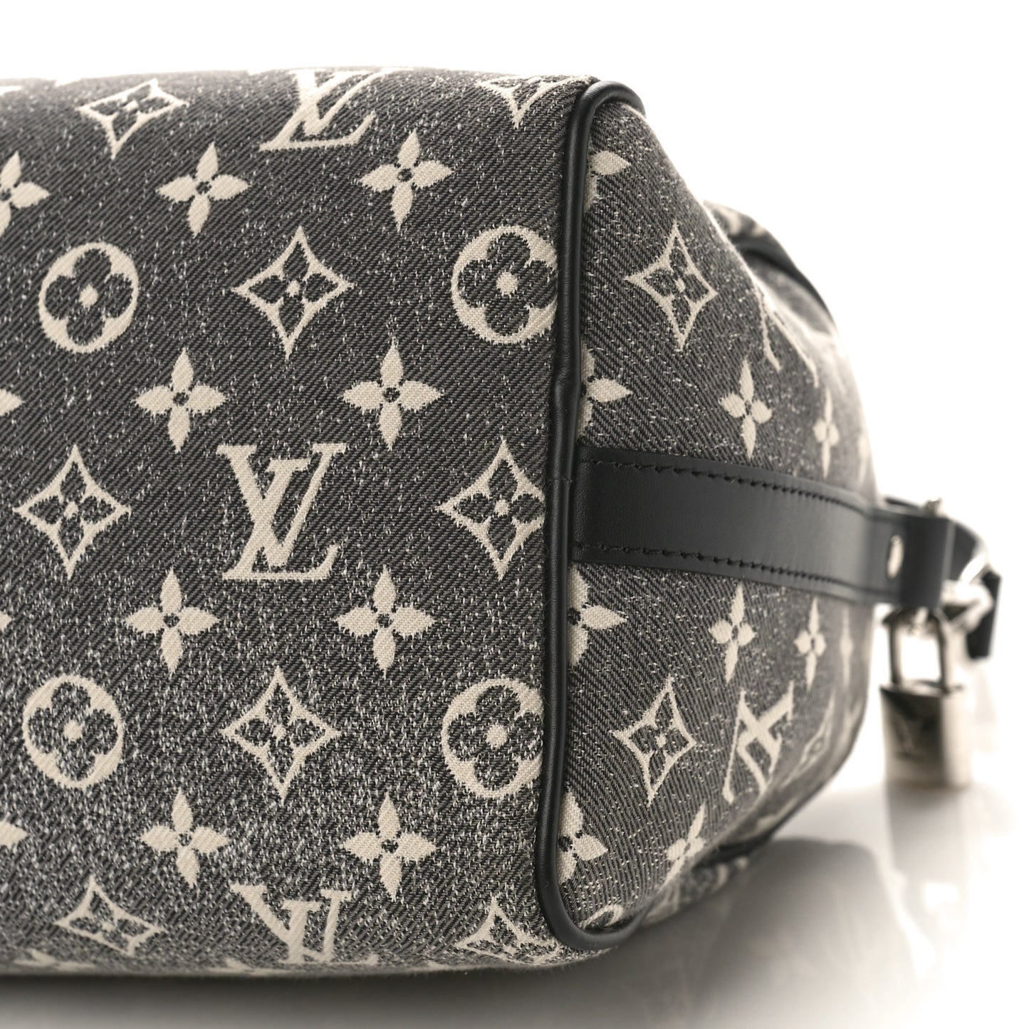 Denim Monogram Jacquard Speedy Bandouliere 25 Black