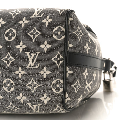 Louis Vuitton Denim Monogram Jacquard Speedy Bandouliere 25 Black 8 of 8