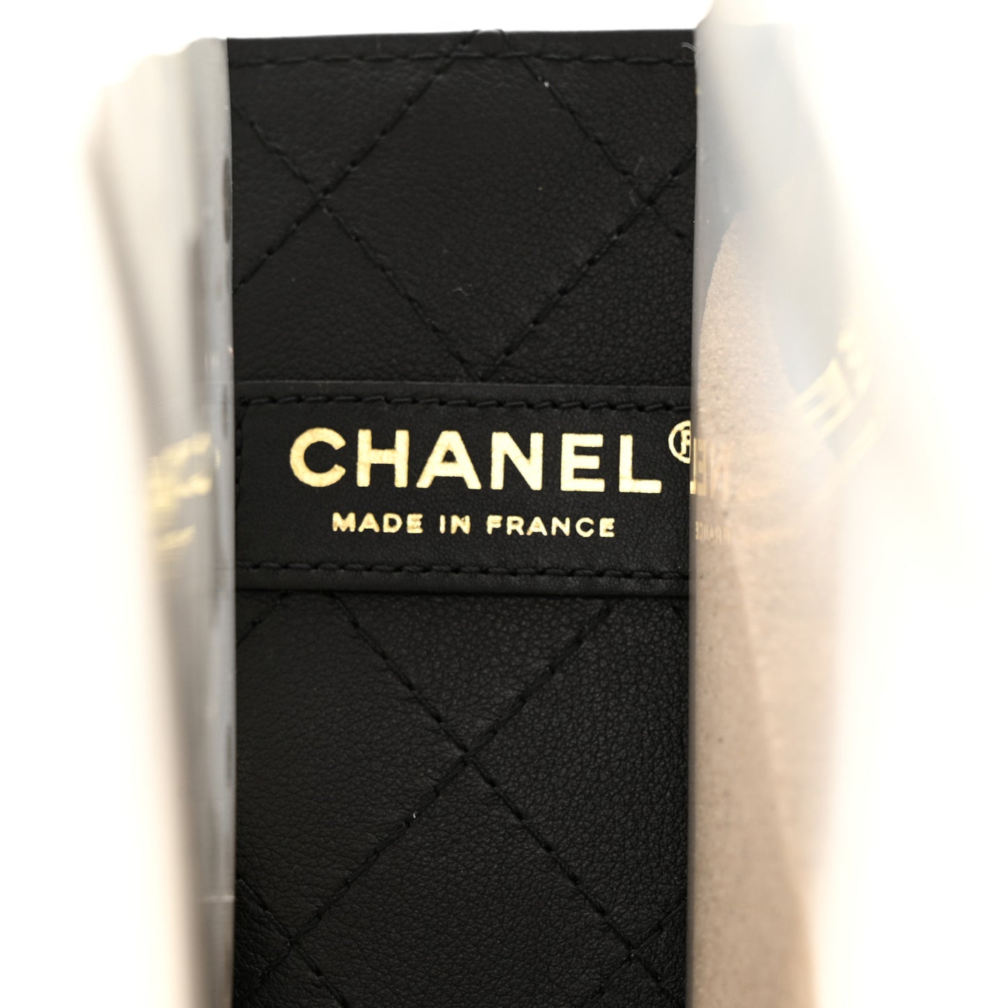 Lambskin PVC Sand By The Sea Flap With Pearl Strap Black