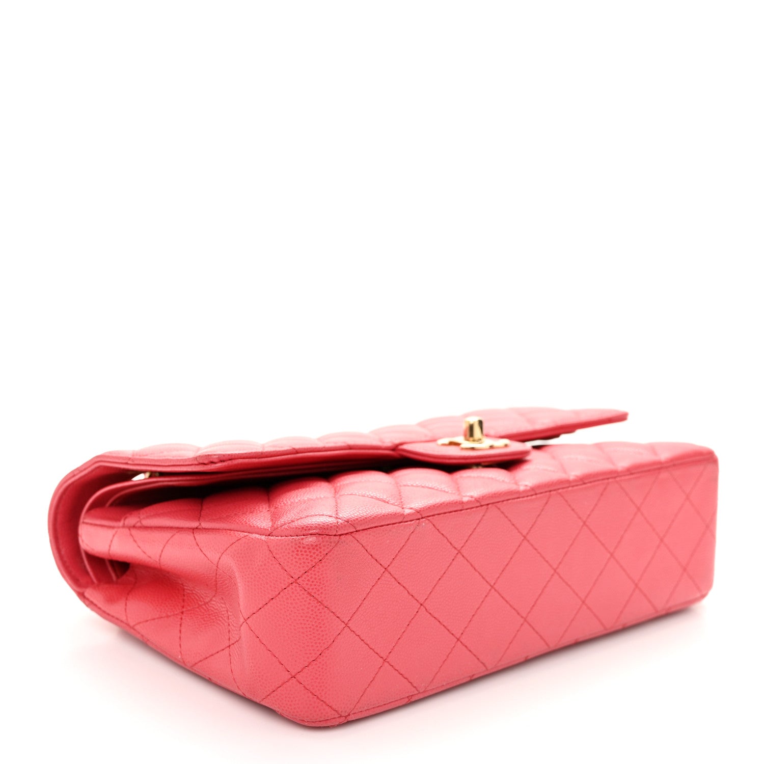 Chanel Caviar Quilted Medium Double Flap Dark Pink 4 of 10
