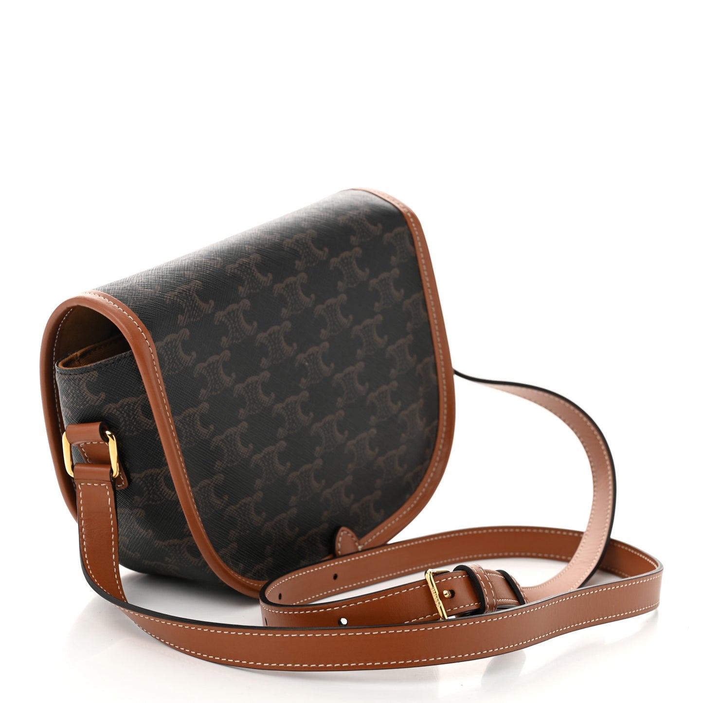 Triomphe Canvas Medium Folco Bag Tan