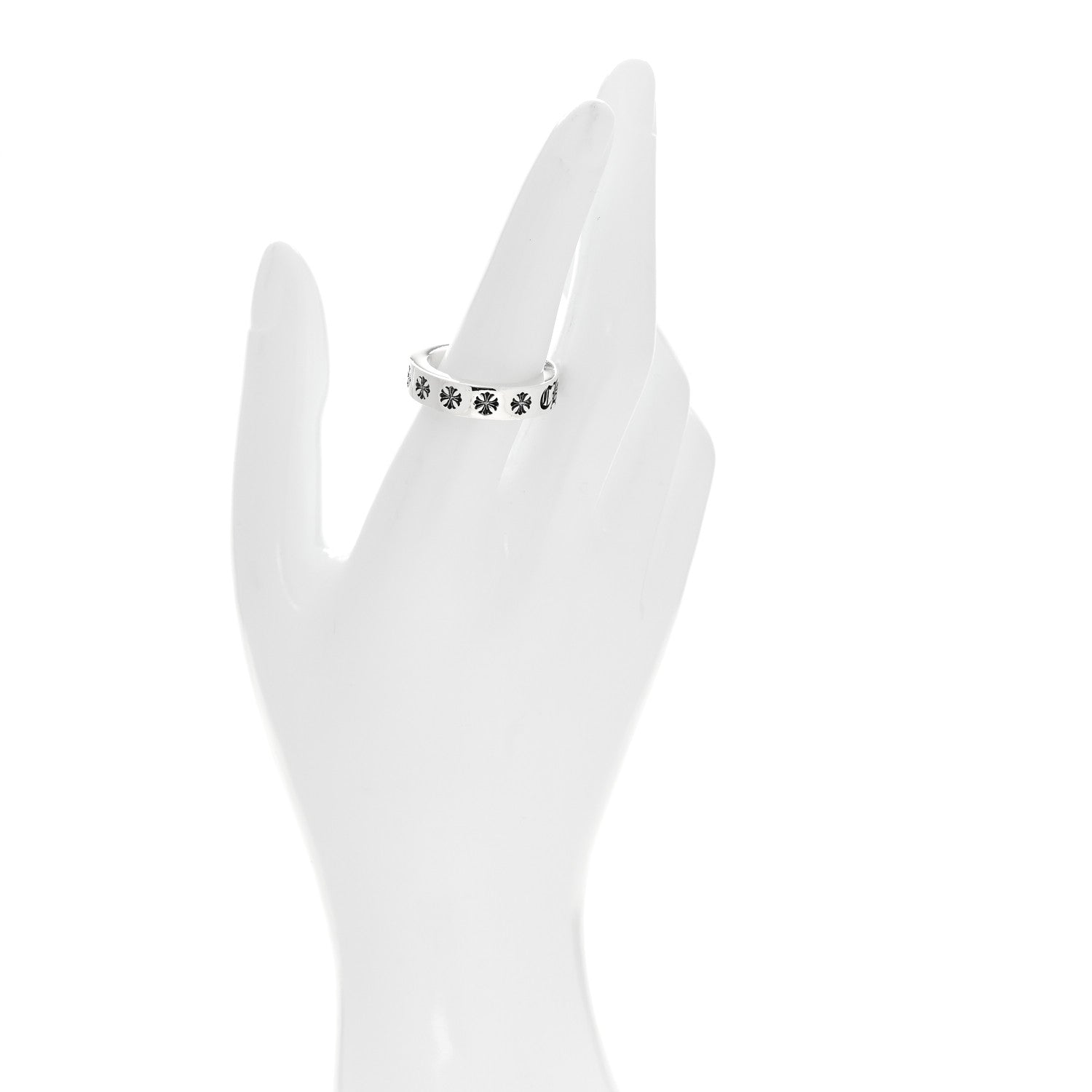 Chrome Hearts Sterling Silver Cross CH Forever Spacer Ring 60 9