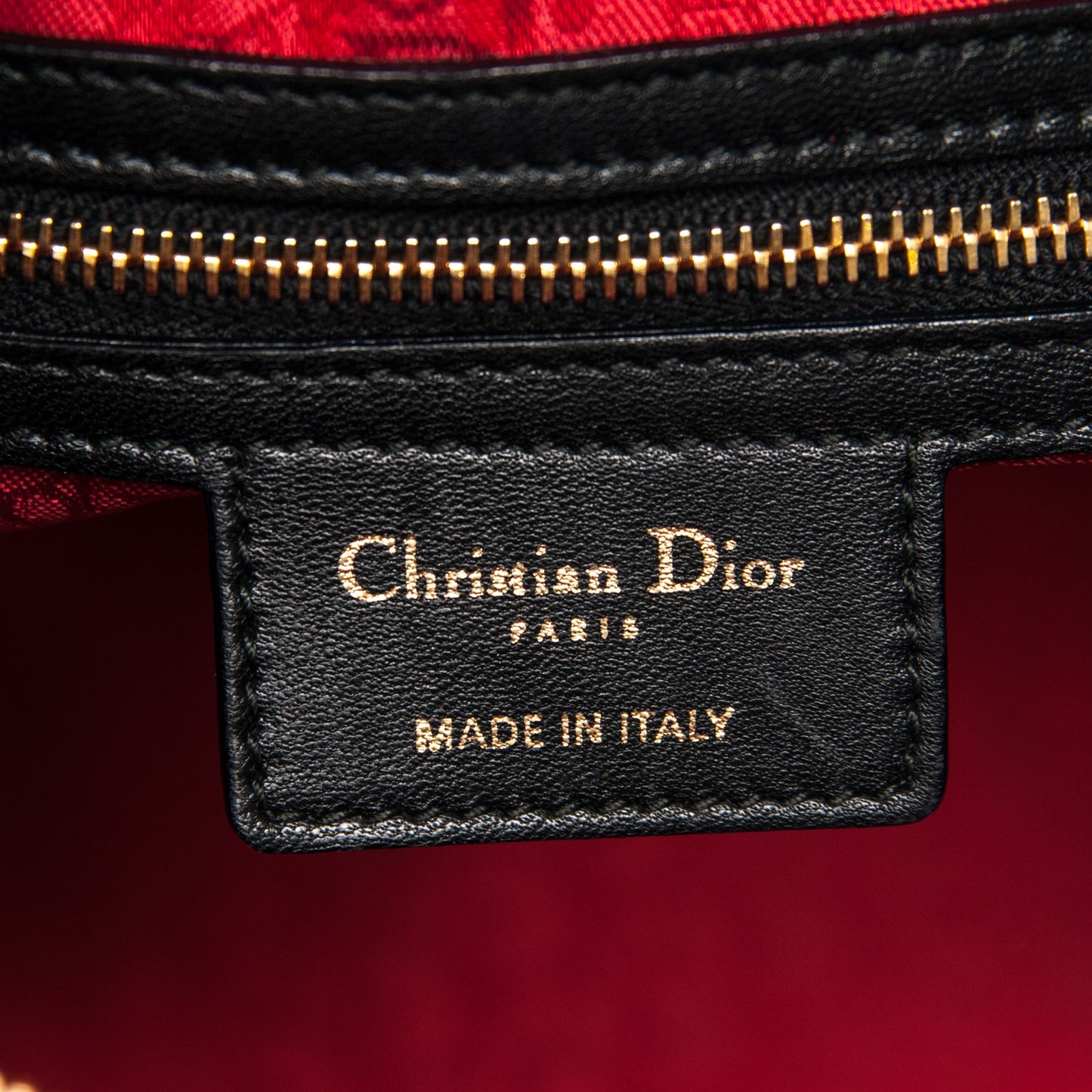 Lambskin Cannage Large Lady Dior Black