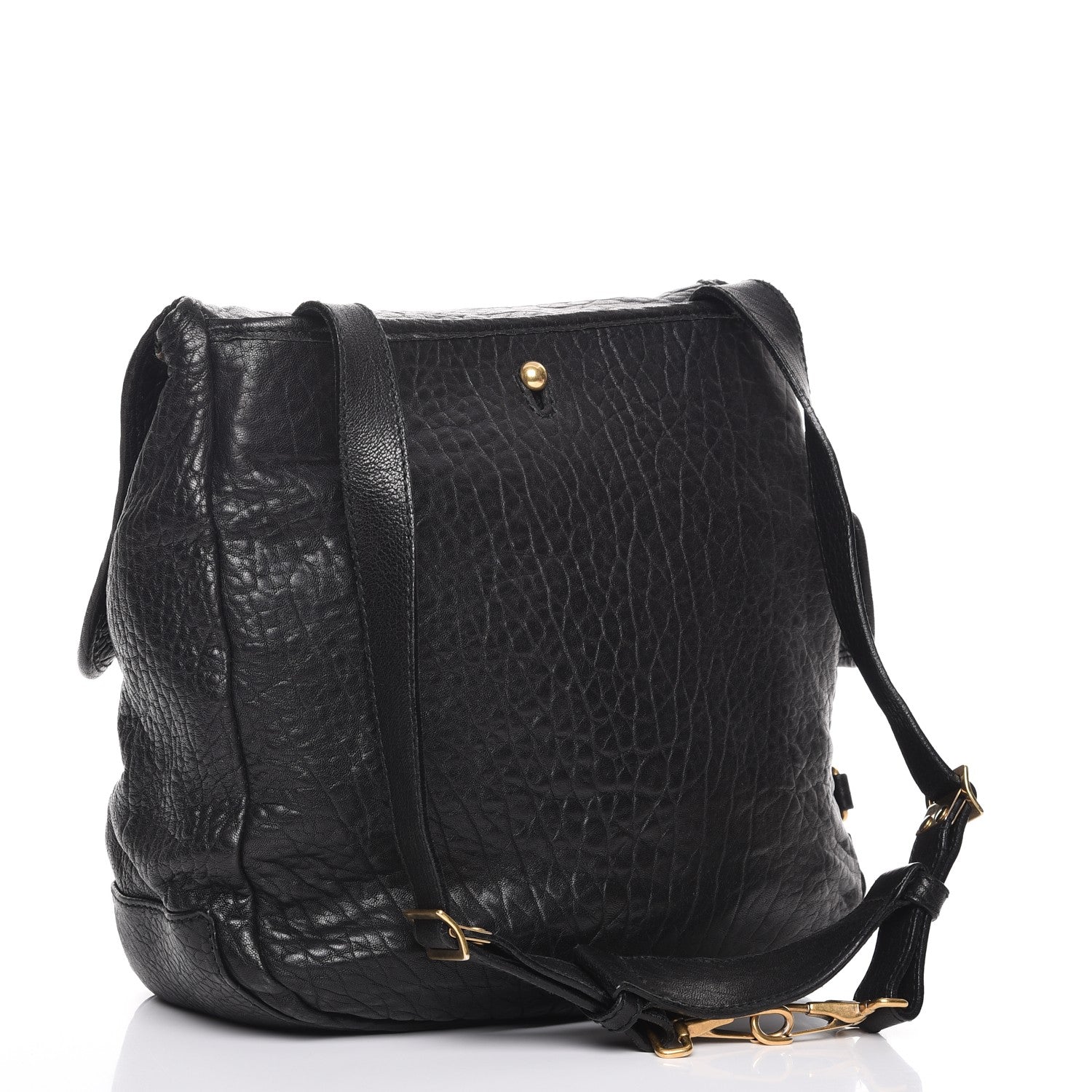 Saint Laurent Grained Calfskin Medium Besace Shoulder Bag Black 3 of 13