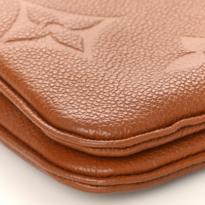 Louis Vuitton Empreinte Monogram Giant Double Zip Pochette Caramel 8 of 9