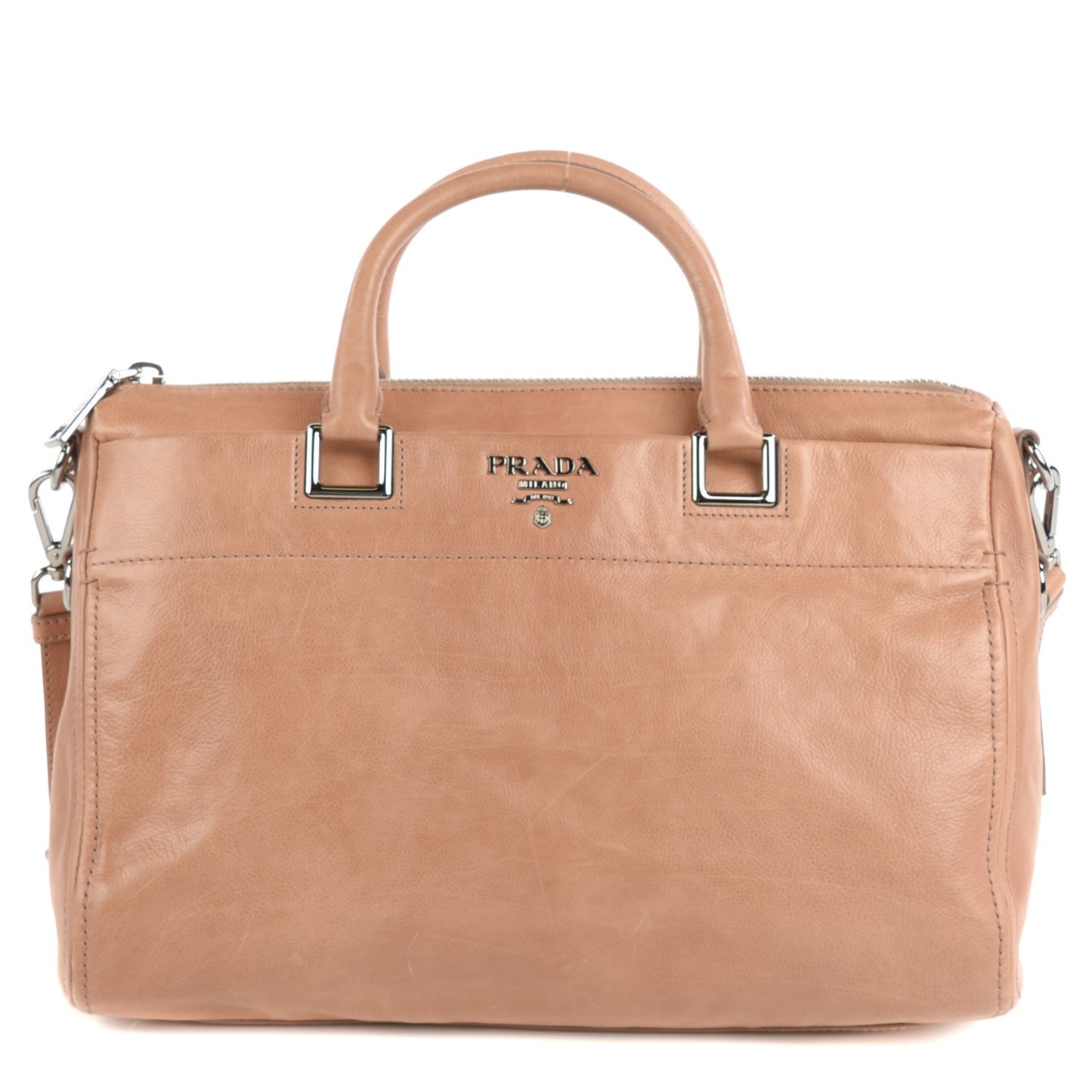 Glace Calf Extra Wide Tote Cammeo