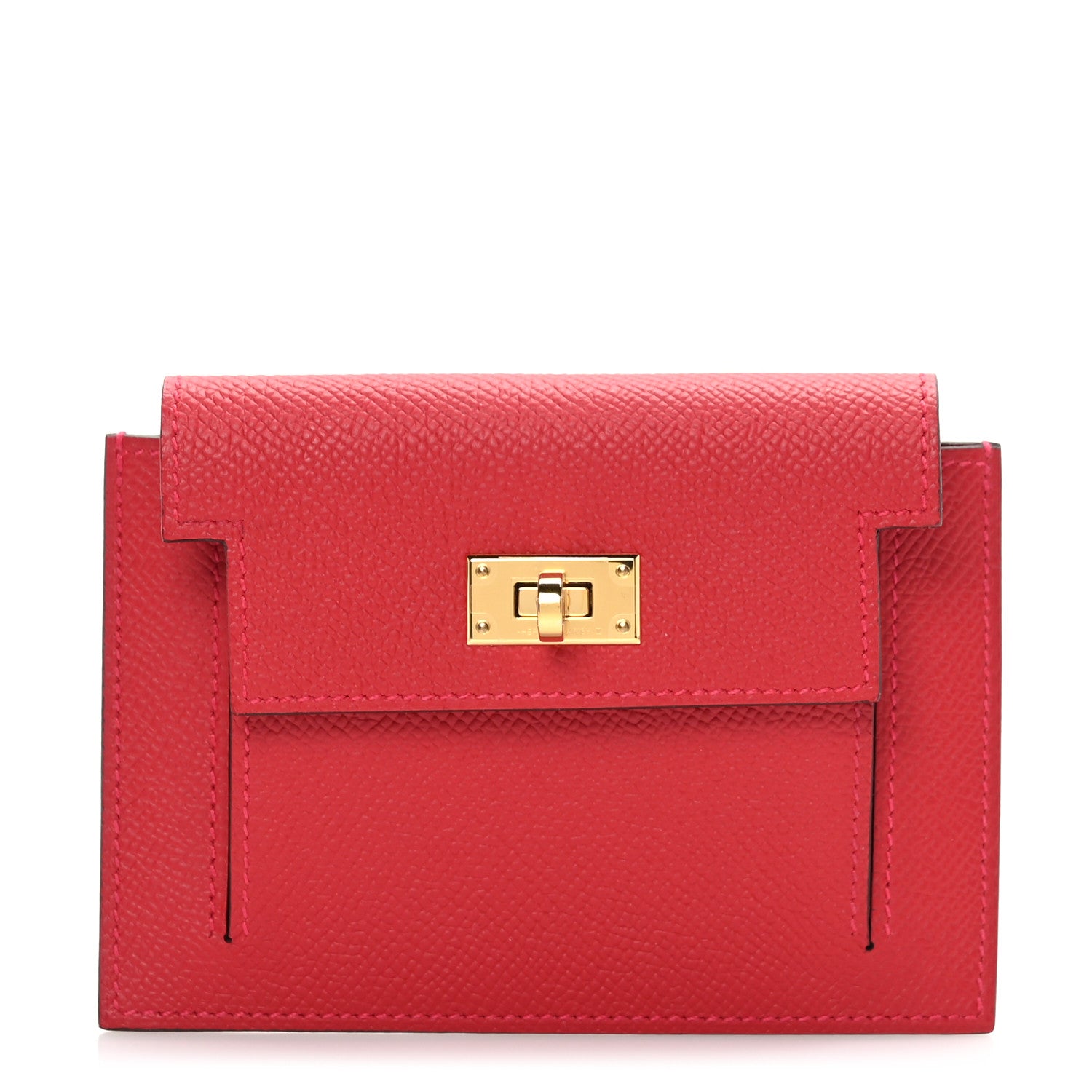 Hermes Epsom Kelly Pocket Compact Wallet Rouge Piment 1 of 7