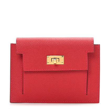 Hermes Epsom Kelly Pocket Compact Wallet Rouge Piment 1 of 7