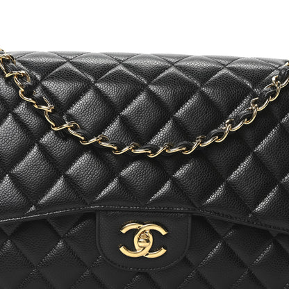 Chanel Caviar Quilted Jumbo Double Flap Black 8 of 10