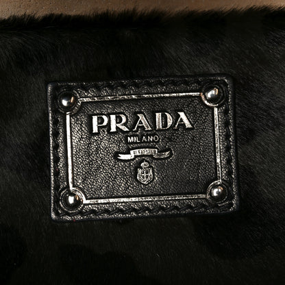 Prada Cavallino Leopard Print Pushlock Envelope Clutch Mimetico 11 of 18