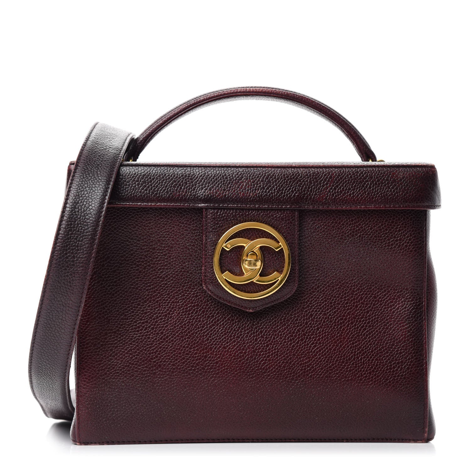 Chanel Caviar Vanity Case Burgundy 1 of 15